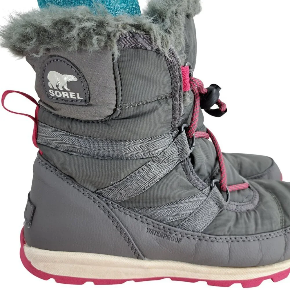 Sorel Whitney Short Pull On Waterproof Winter Boots Size 6 Youth Womens 7.5